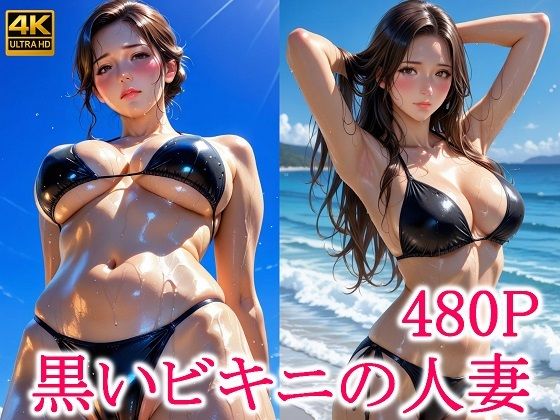 【熟女】 黒いビキニの人妻 【d_641163】
