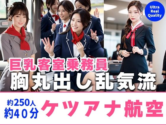 【熟女】 【約40分】『ケツアナ航空』客室乗務員、胸丸出し乱気流。-AIで描く究極の美女達- 【d_666638】
